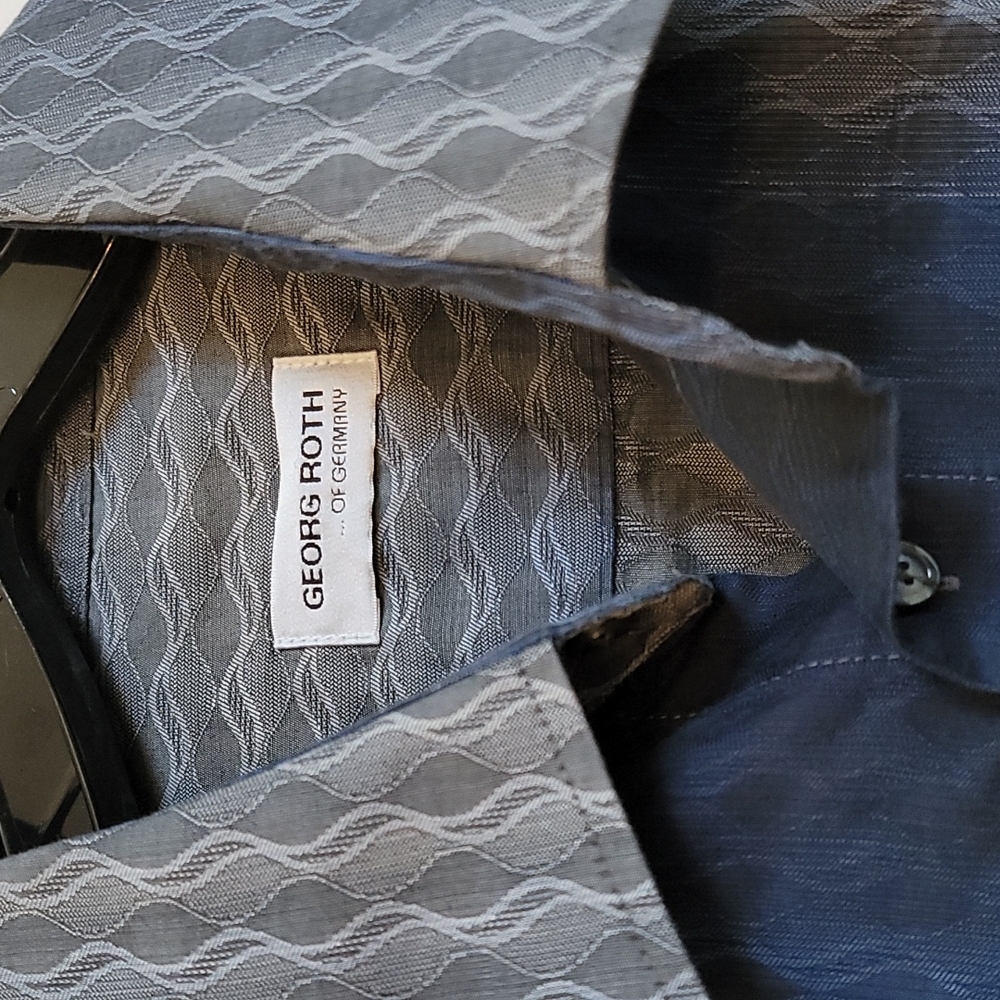 Georg Roth Germany Ombre Wave Button Shirt L - Picture 2 of 7